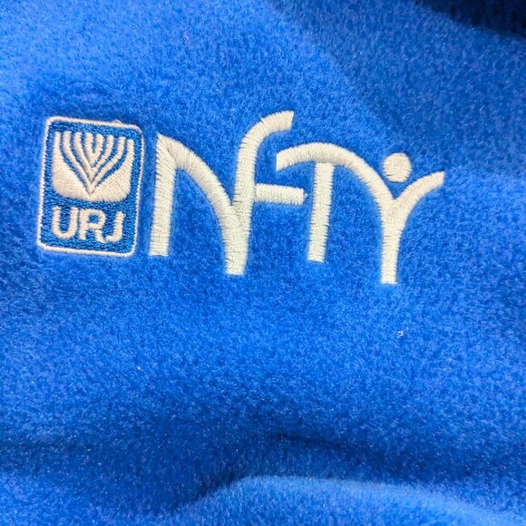 Core 365 Bright Blue Fleece Vest Men’s 2XL, Full Zip with URJ NFTY Logo, NWT - Picture 13 of 16